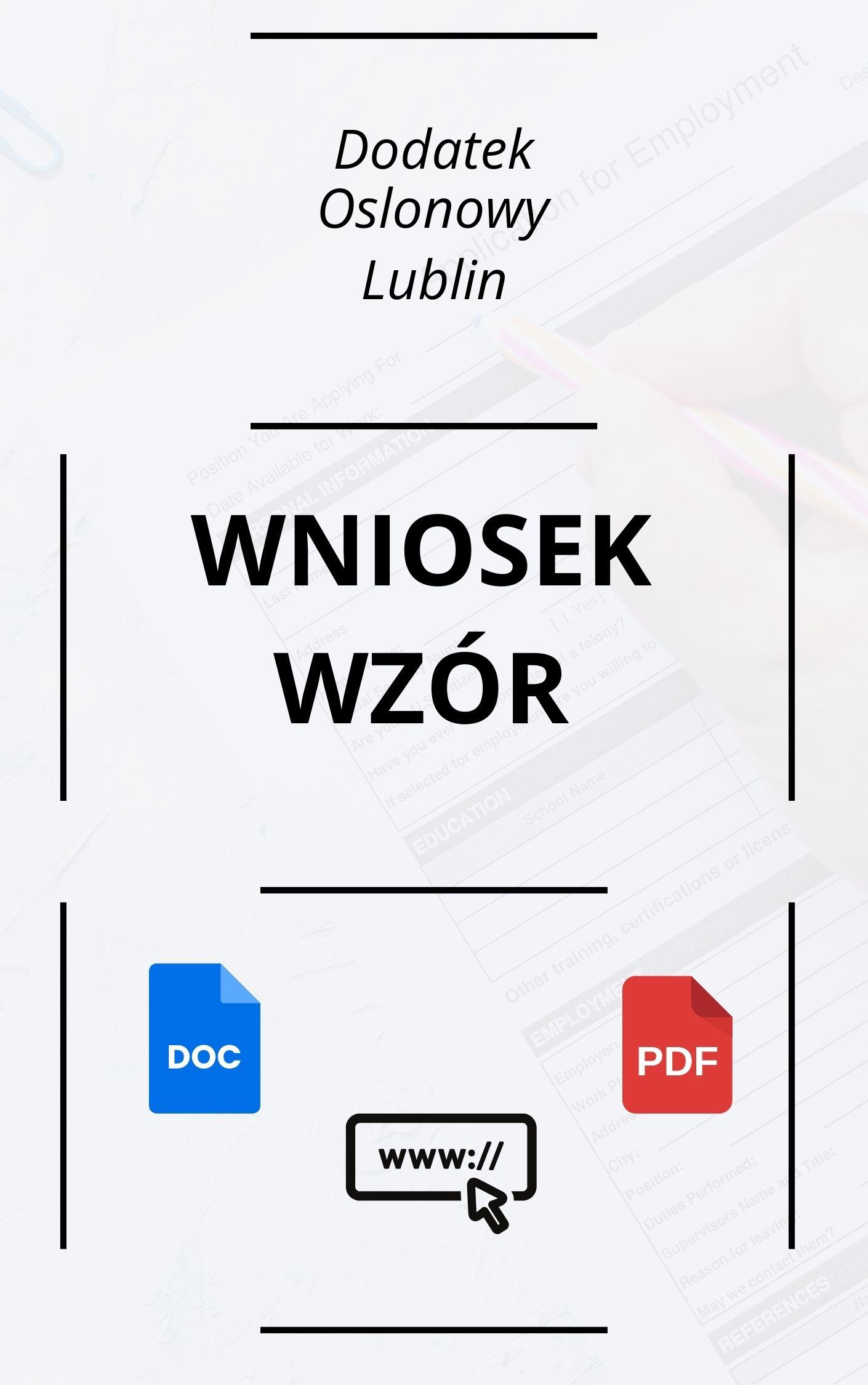 Wniosek O Dodatek Osłonowy Lublin