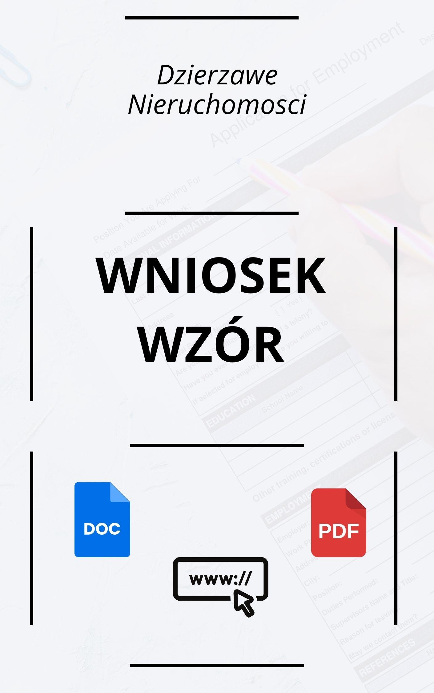 Wniosek O Dzierżawę Nieruchomości