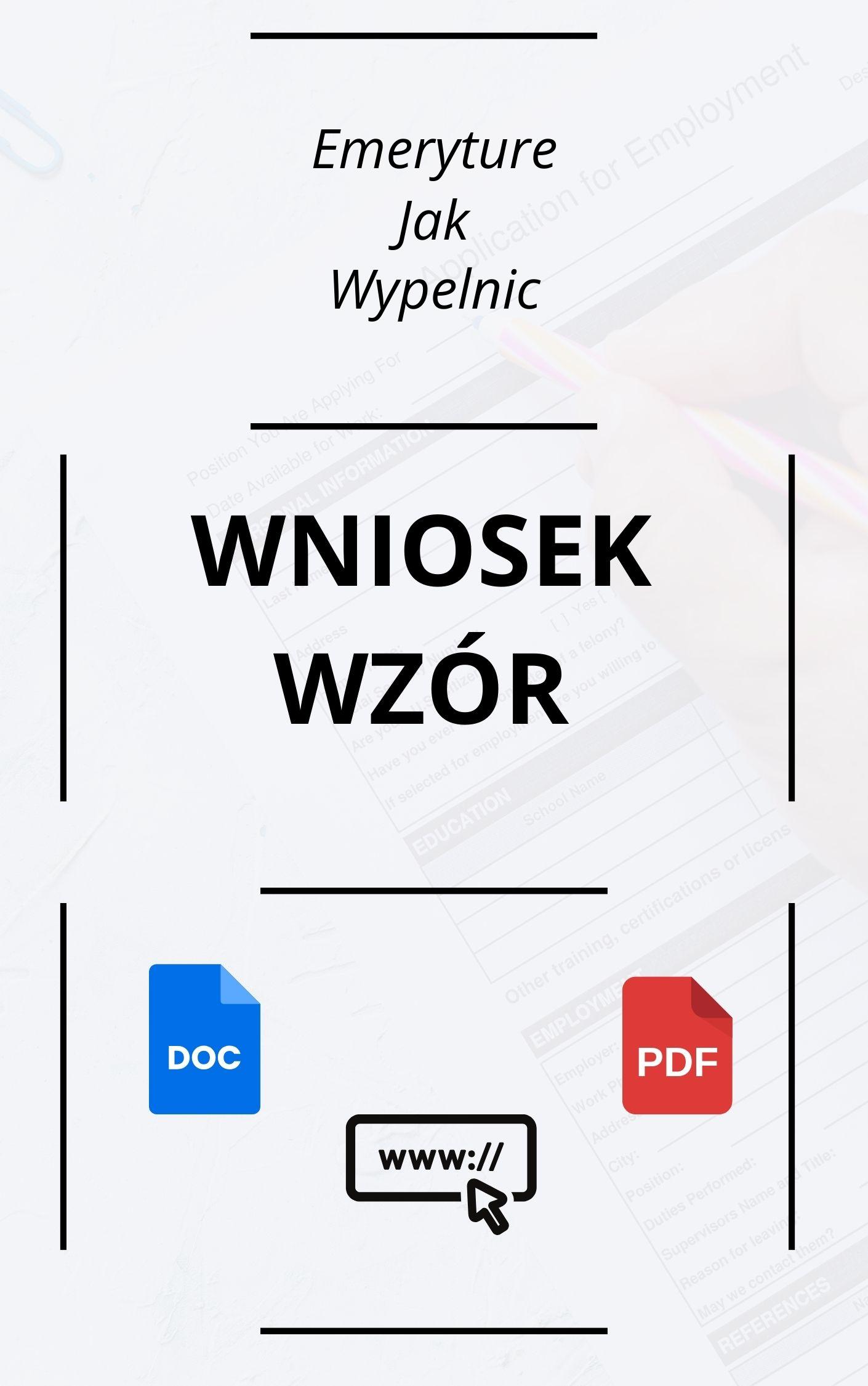 Wniosek O Emeryturę Jak Wypełnić