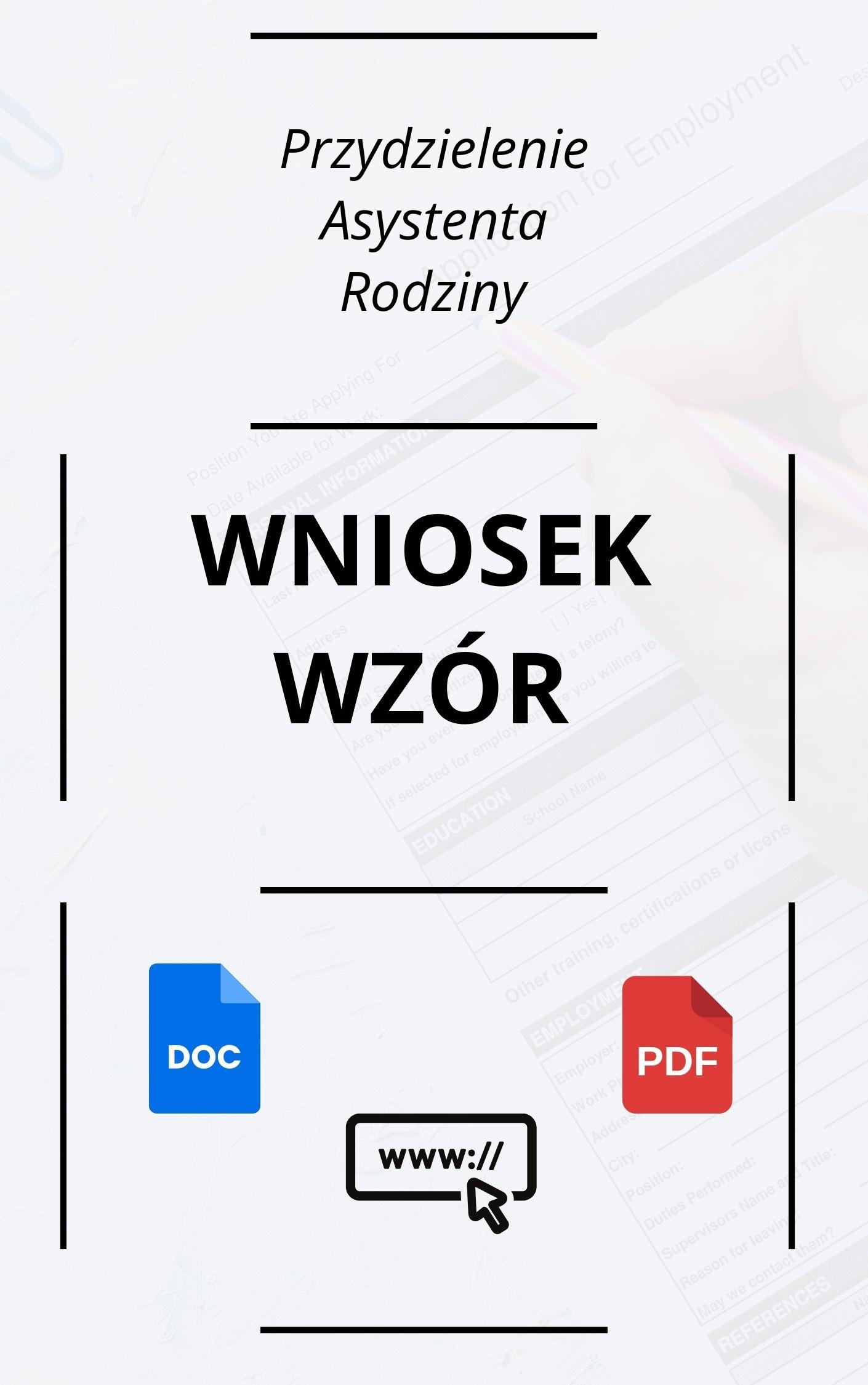 Wniosek O Przydzielenie Asystenta Rodziny